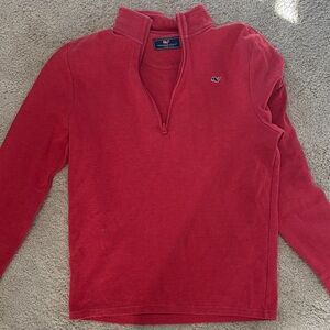 Vineyard Vines Boys 1/4 Zip-Up Red Sweater